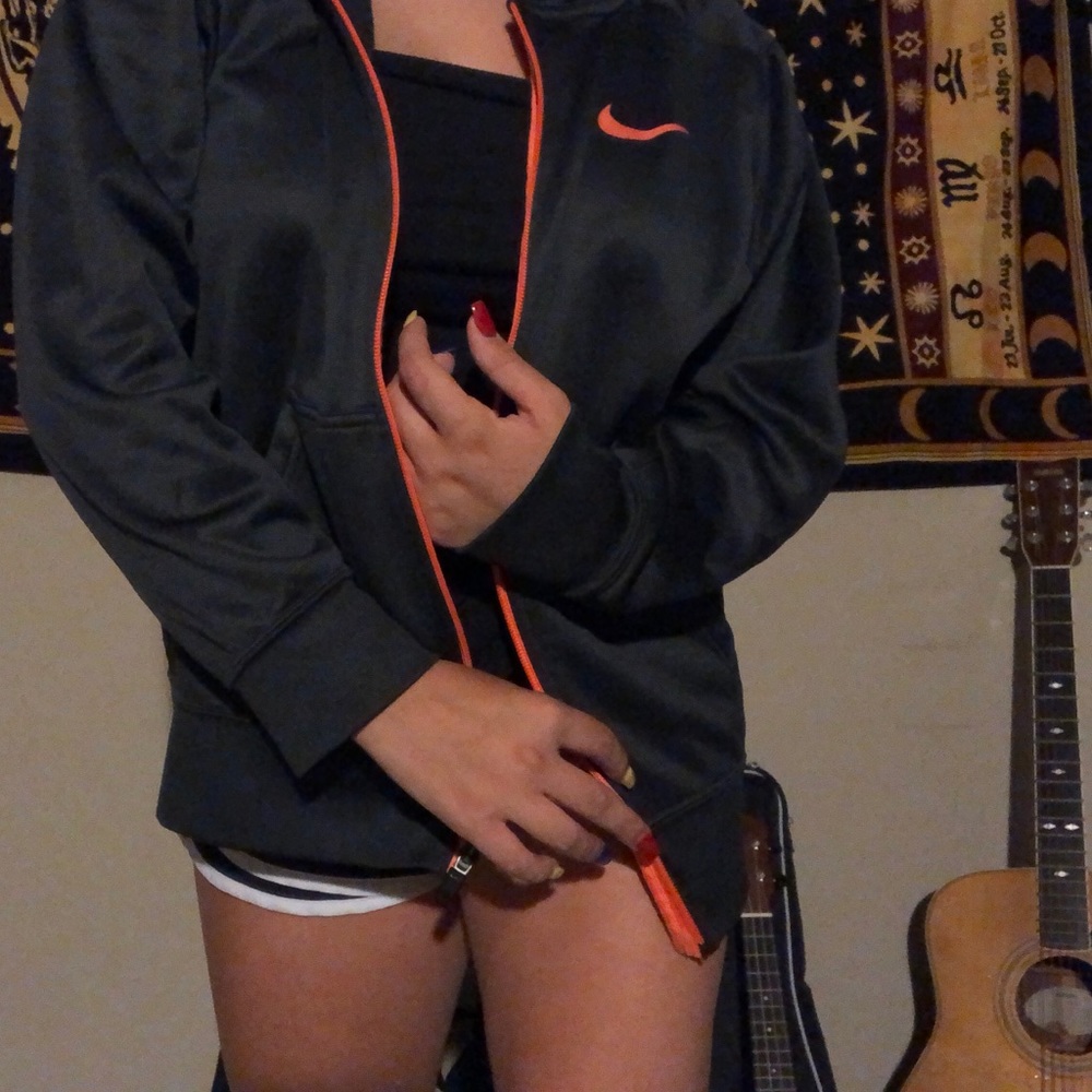 fleece nike workout jacket